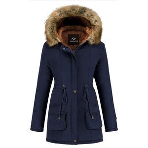 NEW FARVALUE Coat Hooded Puffer Thicken Parka Jacket XL